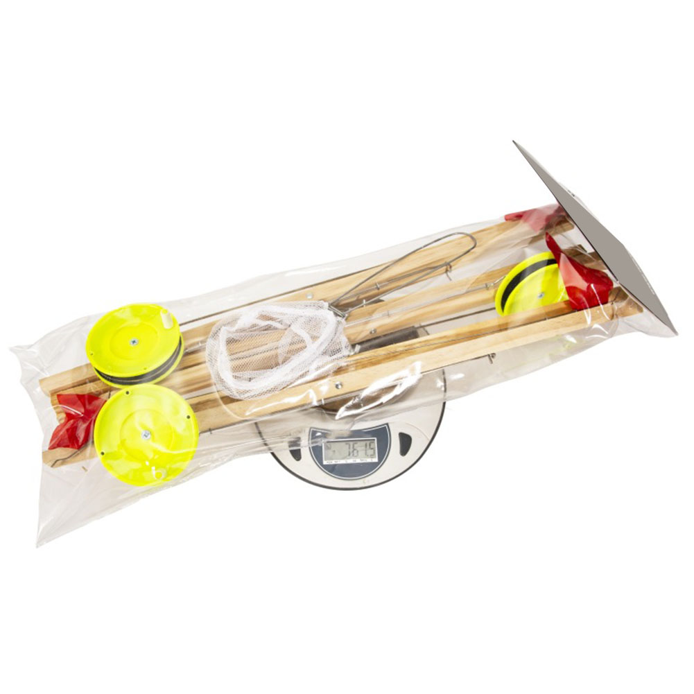 Ice Fishing Tip Up - 3Pcs Wooden Ice Fishing Flags For