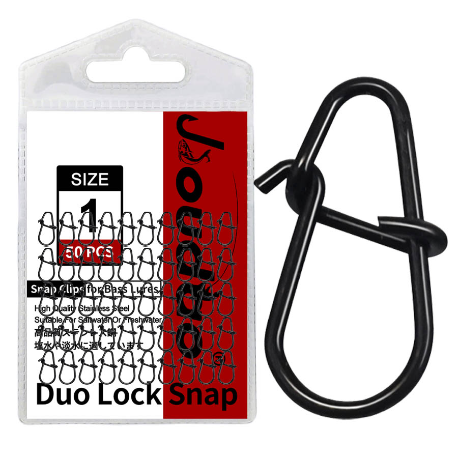 Fishing Quest - 50Pcs Crankbait Snaps Stainless Steel Duo