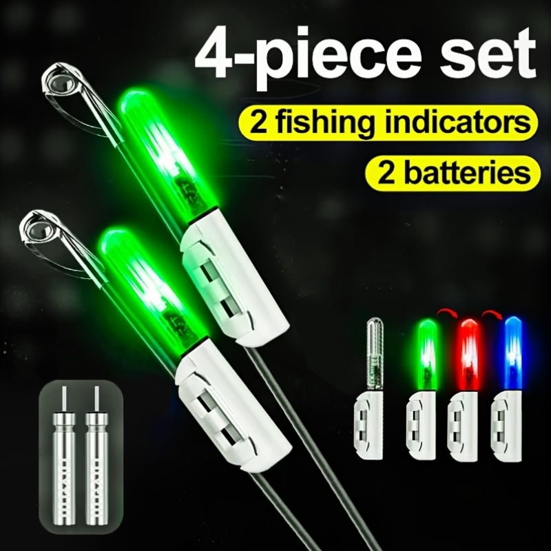 Ice Fishing Tip Up - 4Pcs -Night Fishing Rod Tip Light