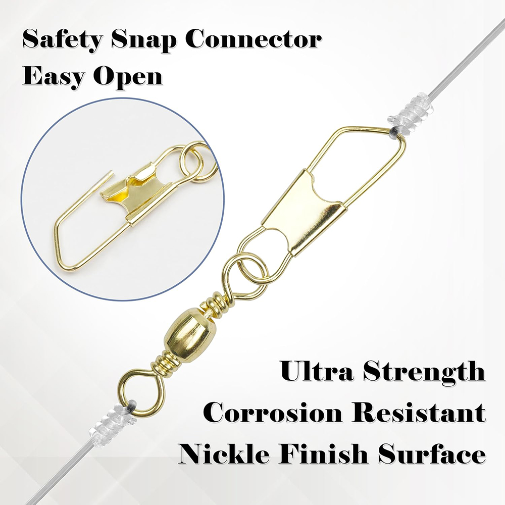 50Pcs Gold Fishing Barrel Swiv - đánh giá và giá Fishing Equipment Tackle