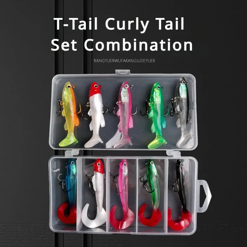 10 Pcs Lure Baits with T-tail  - đánh giá và giá Fishing Equipment Online