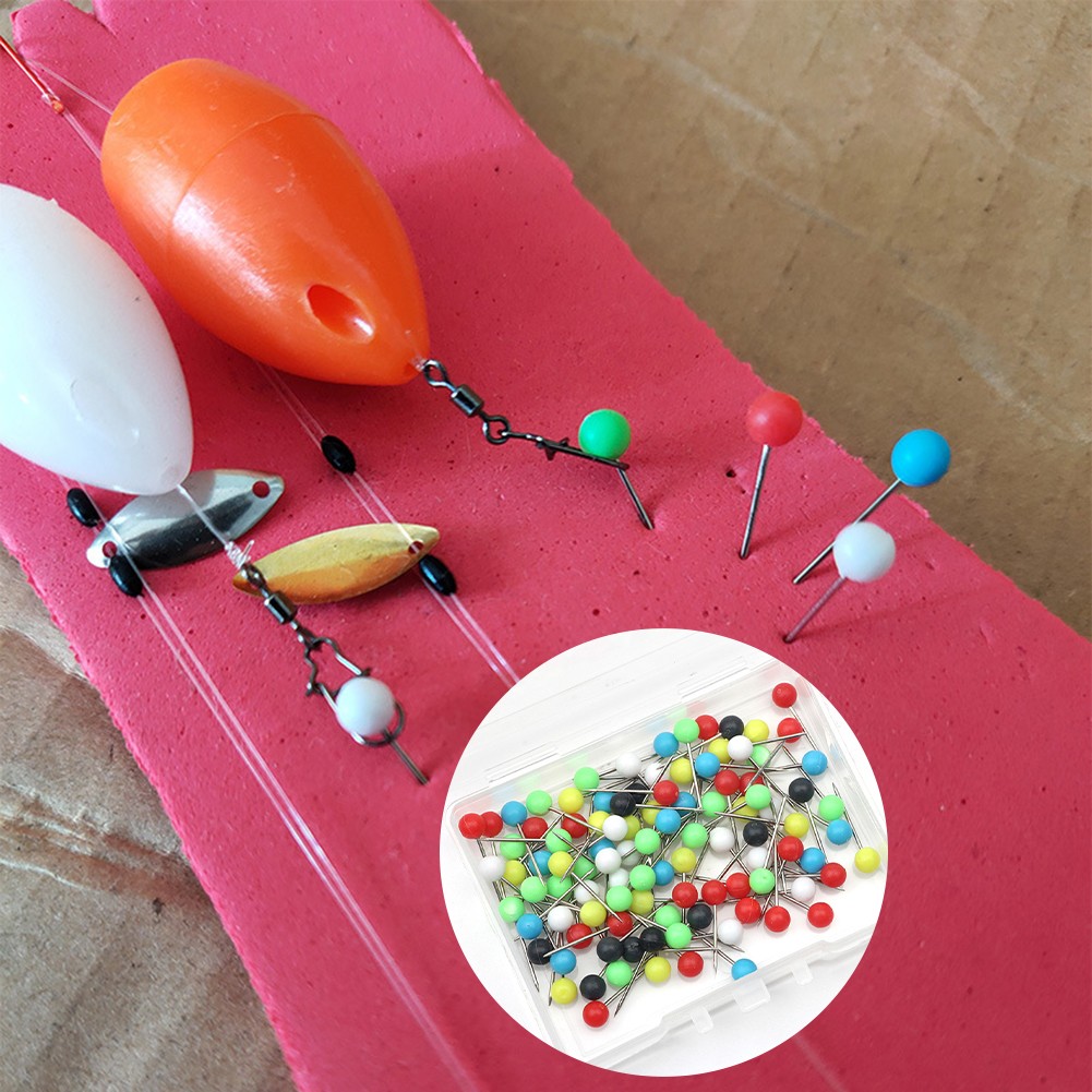 100pcs/Box Rig Safe Spare Pins - đánh giá và giá Tackle Box