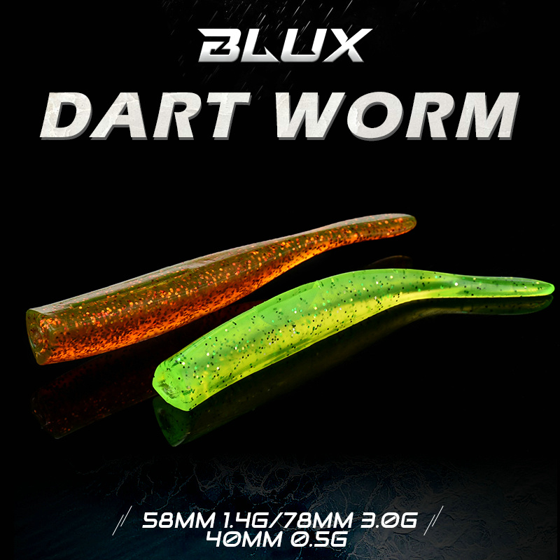 BLUX Mới Phi Tiêu Con Sâu Mồi  - đánh giá và giá Soft Plastic Lure