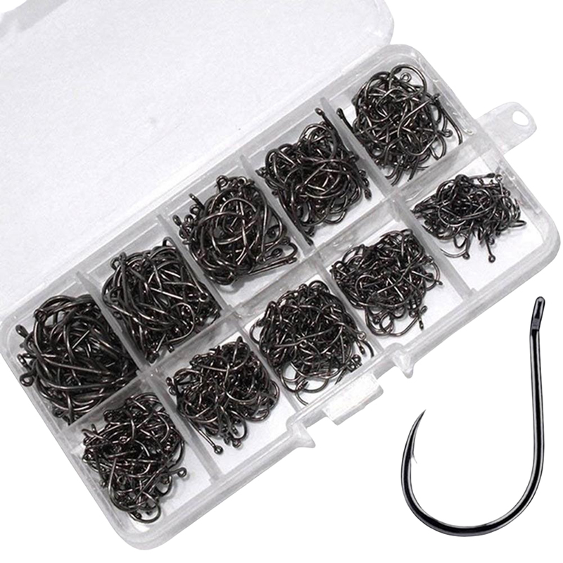 100-500PCS Fishing Hooks Set H - đánh giá và giá Fishing Equipment Jet