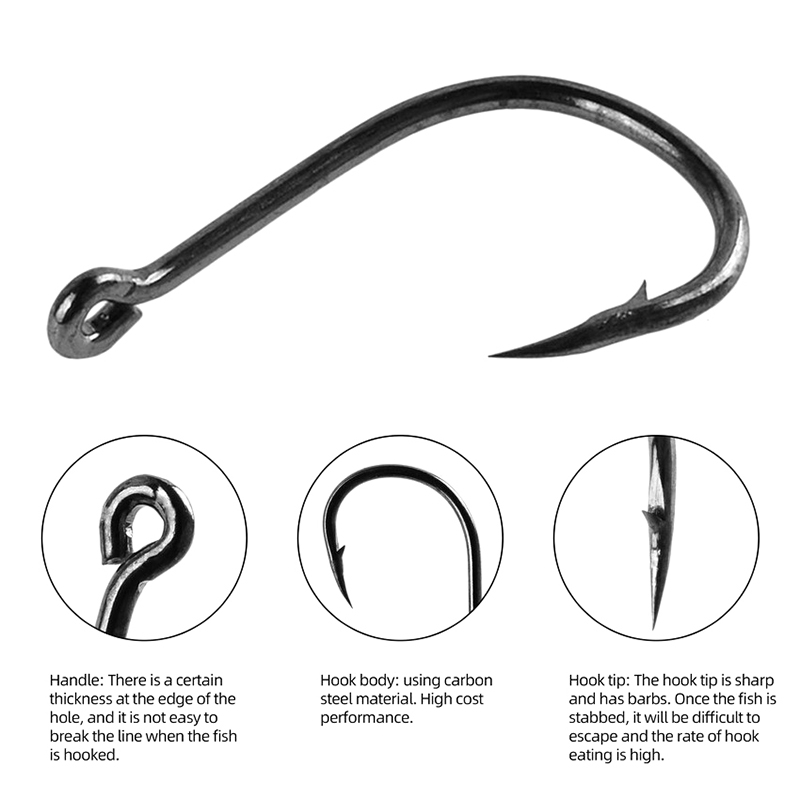 100-500PCS Fishing Hooks Set H - đánh giá và giá Fishing Equipment Jet